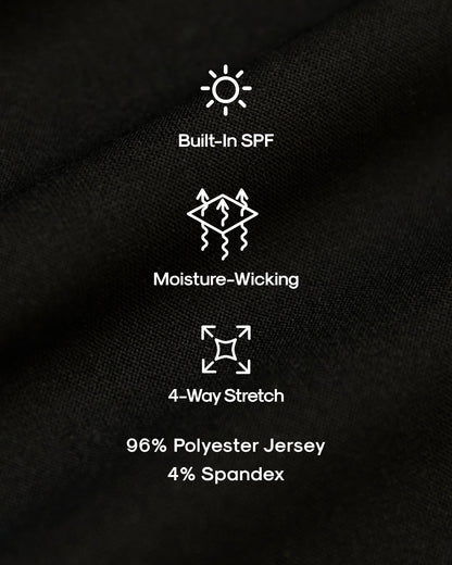 Black Active Crew Neck Tee