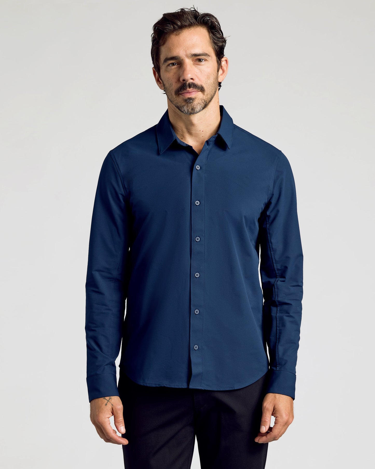 Navy Commuter Long Sleeve Shirt