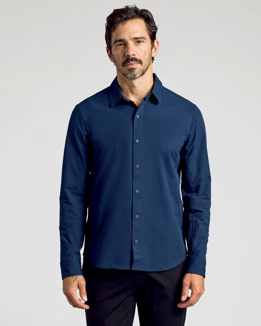 Navy Commuter Long Sleeve Shirt