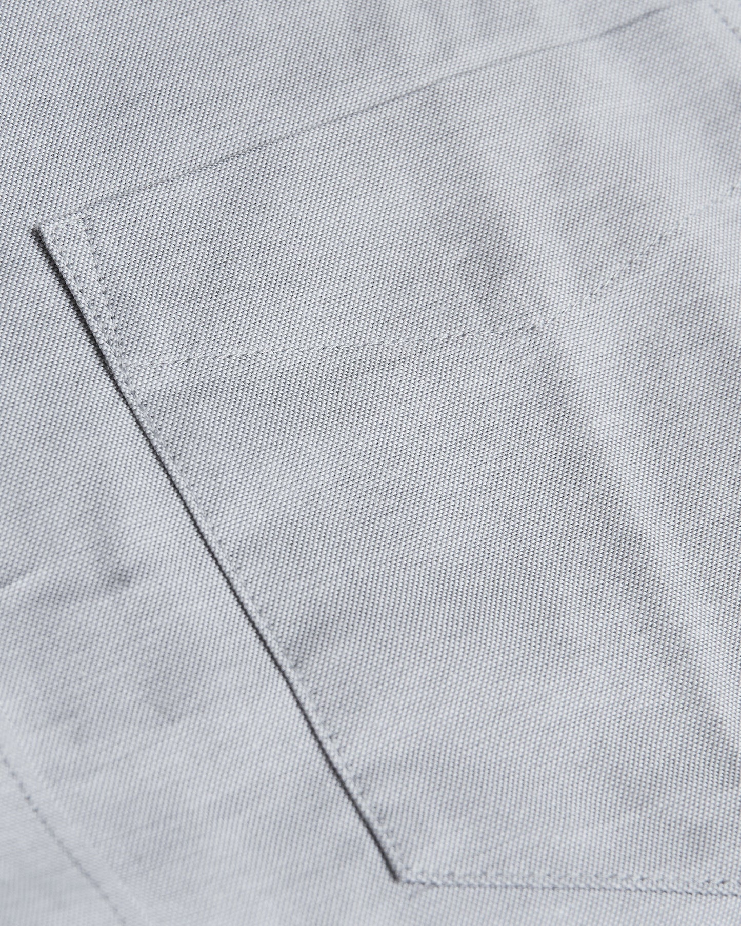 Light Gray Stretch Oxford Long Sleeve Button Up Shirt