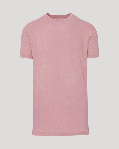 Light Heather Boysenberry Tall Straight Hem Crew Neck T-Shirt