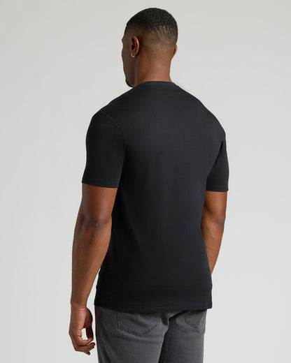 Black Tall Pima Cotton Blend Crew