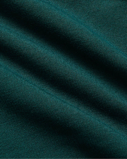 Womens Deep Emerald Slouch Pullover Crew