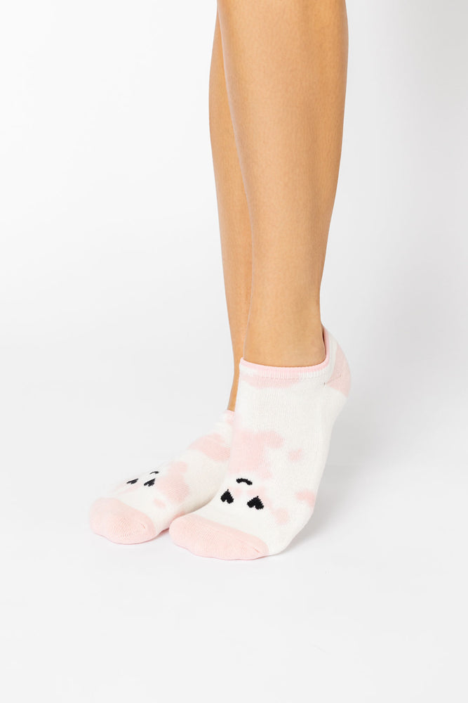 Heart Eyes Low Rise Socks - Pink Tie Dye