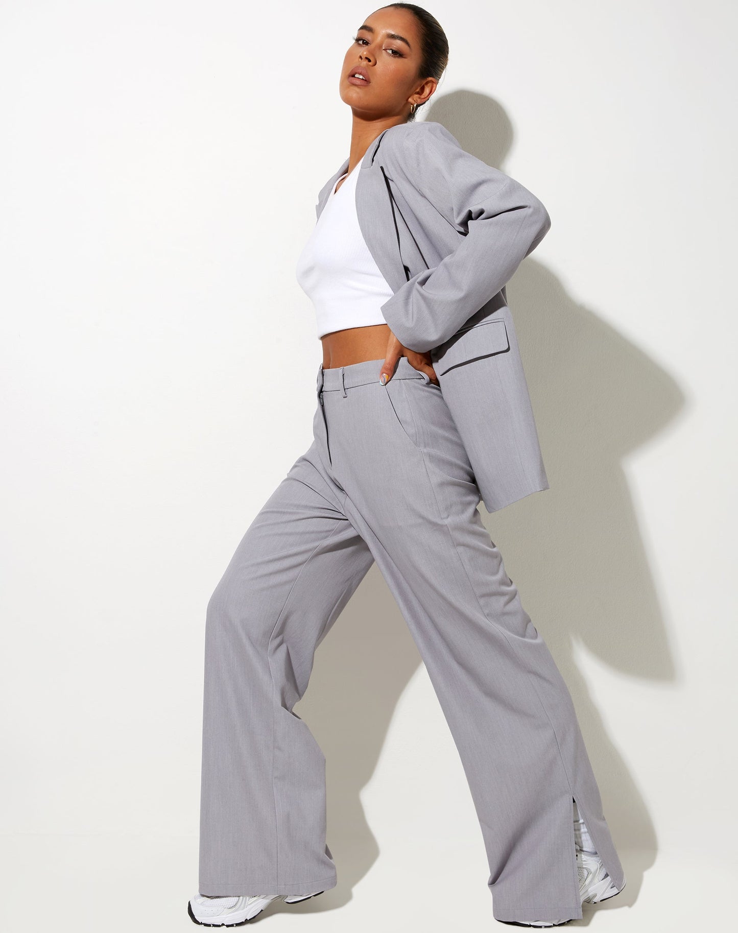 Abby Trouser in Silver Grey