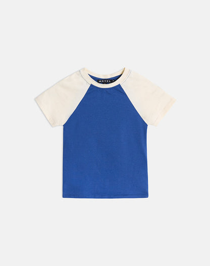 Agneta Tee in Dazzling Blue and Buttermilk Combination
