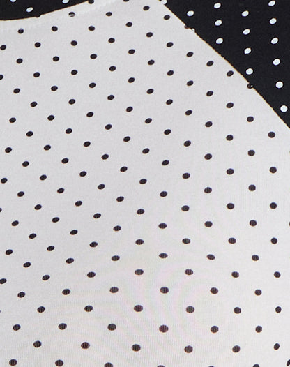 Agneta Tee in White and Black with Micro Polka Print