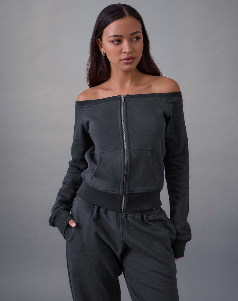 Airazo Bardot Sweater in Beluga Grey