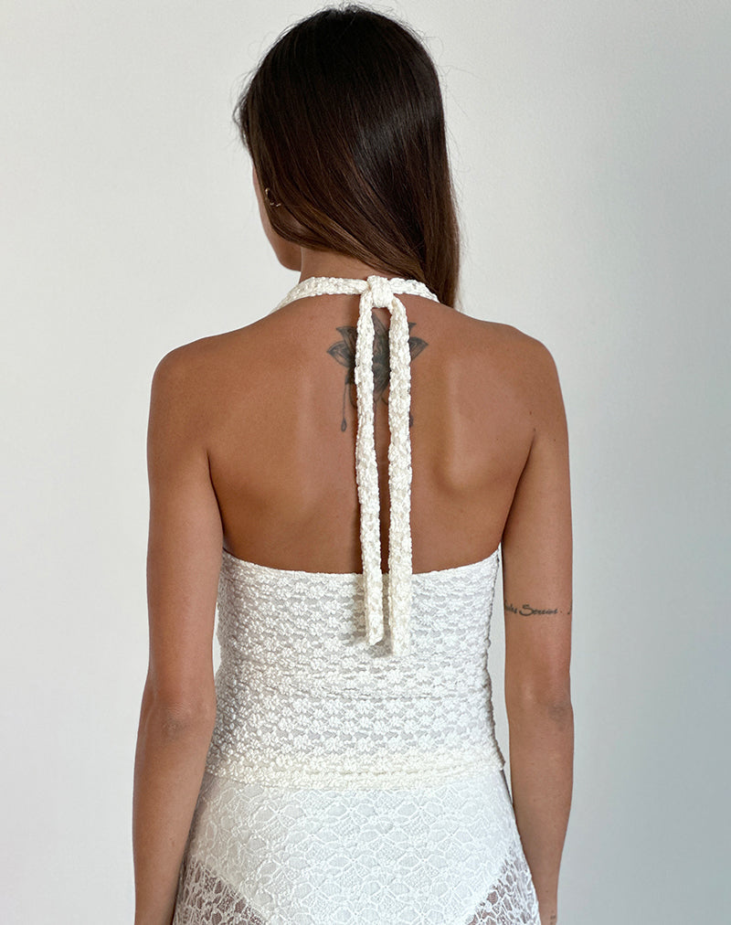 Aksa Top in Canina Lace Ivory