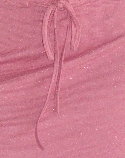 Allea Mini Skirt in Dusky Pink Sheer Knit