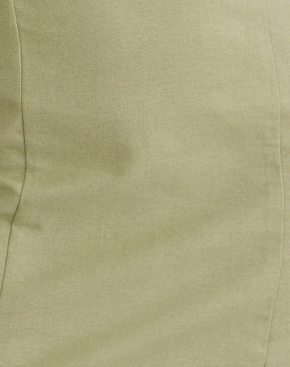 Ambra Scoop Mini Dress in Linen Sage Green