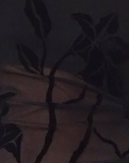 Arabella Halterneck Top in Orchids Flock Black