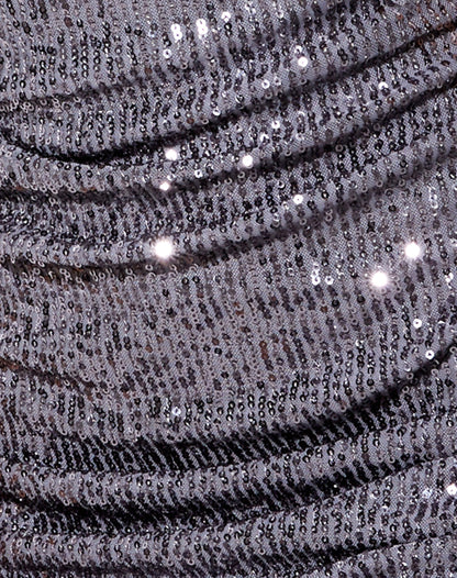 Ardilla Bodycon Dress in Drape Sequin Silver