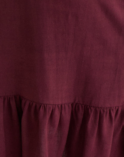 Arige Mini Dress in Maroon