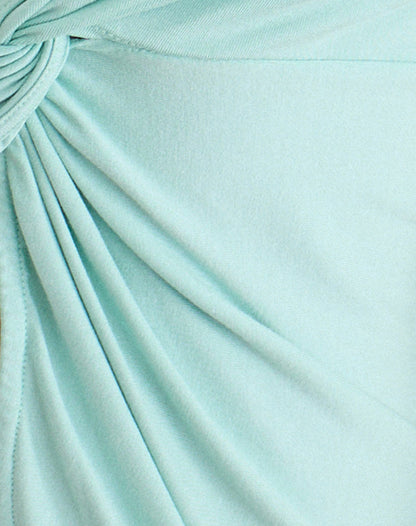 Arlys Twist Detail Top in Rayon Jersey Aqua