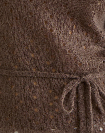 Arutala Long Sleeve Top in Knit Brown
