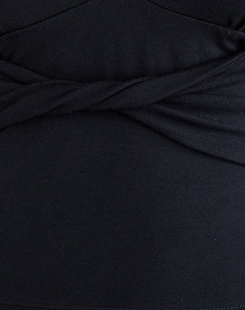 August Tank Top in Rayon Jersey Black