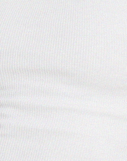 Aus Ribbed Vest Top in White