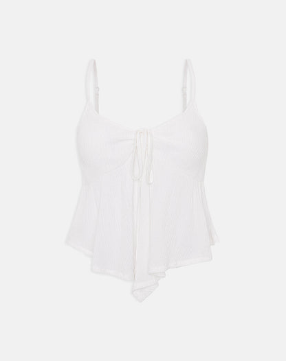Awilix Top in Crinkle Off White