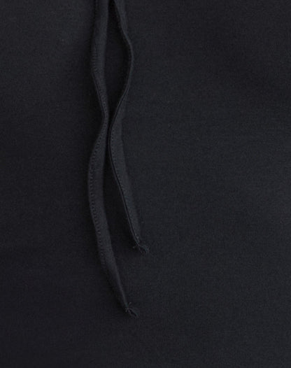 Aye Plunge Long Sleeve Top with Ruched Neck in Black