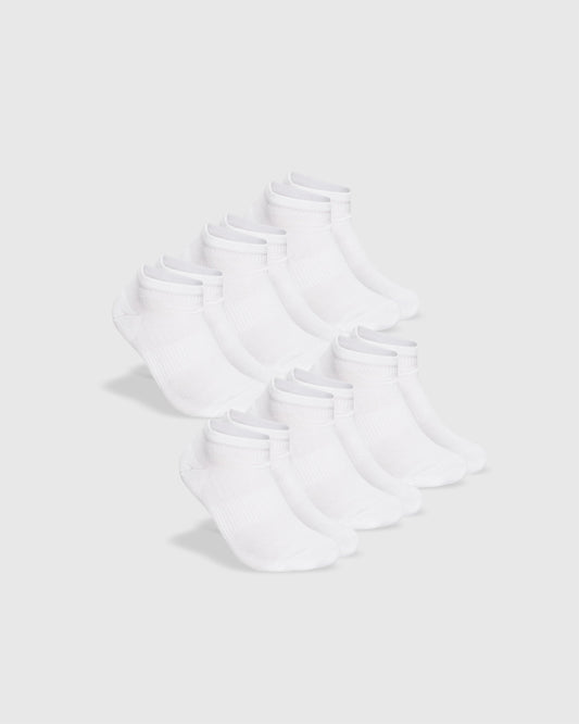 White Ankle Socks 6-Pack