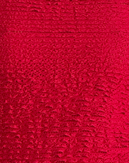 Arien Textured Mock Neck Top in Red