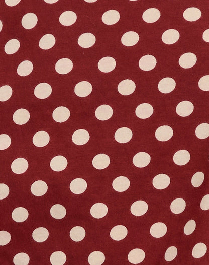 Balia Asymmetric Short Sleeve Top in Polka Wine