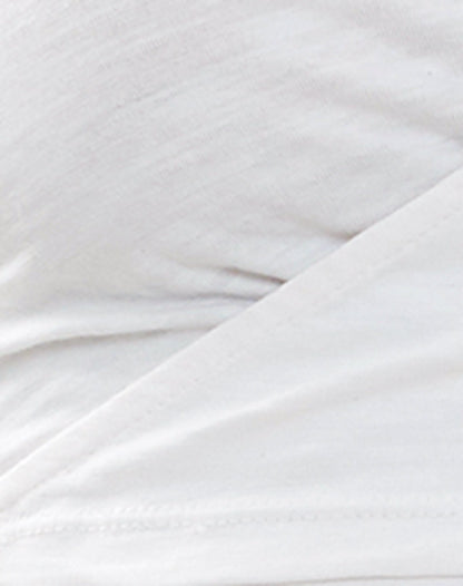 Ballet Wrap Top in White Jersey