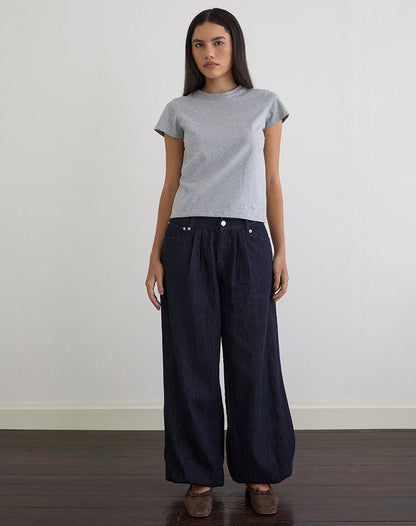 Banaran Balloon Trouser in Chambray Indigo