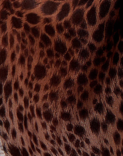 Batis Maxi Dress in Mesh Gradient Cheetah Brown