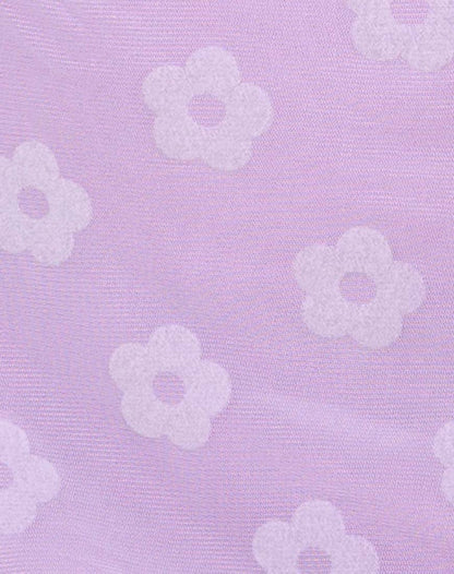 Becky Bodycon Dress in Lilac Mesh Daisy White Flock