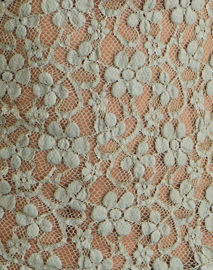 Beerus Long Sleeve Mock Neck Top in Lace Sage Green