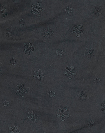 Belinda Mini Dress in Flower Broderie Black
