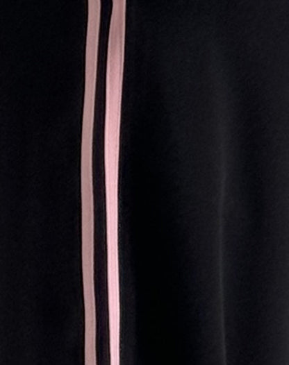 Bennett Trouser in Black with Pink Side Stripe