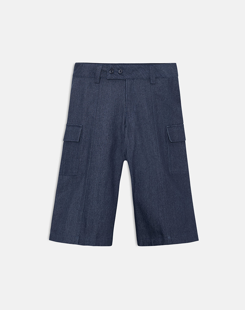 Bensen Capri Trouser in Chambray Denim Blue