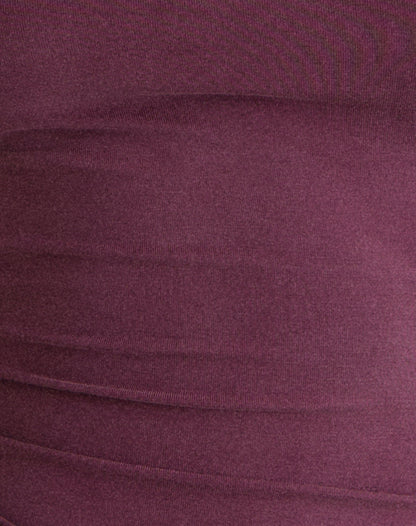 Betony Top with Beads in Cupro Deep Purple