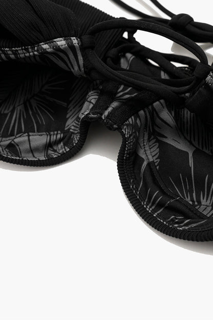 Boardwalk Bombshell Bikini Top - Black Rib