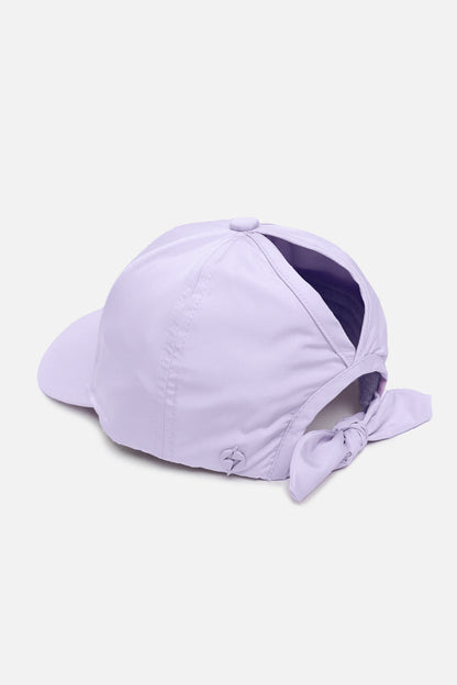Go with the Bow High Ponytail Cap - Structured