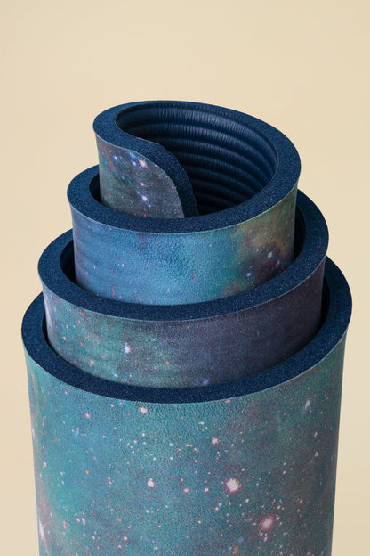 CloudCushion Vegan Suede Yoga Mat - Cool Cosmos 0.5" Thick