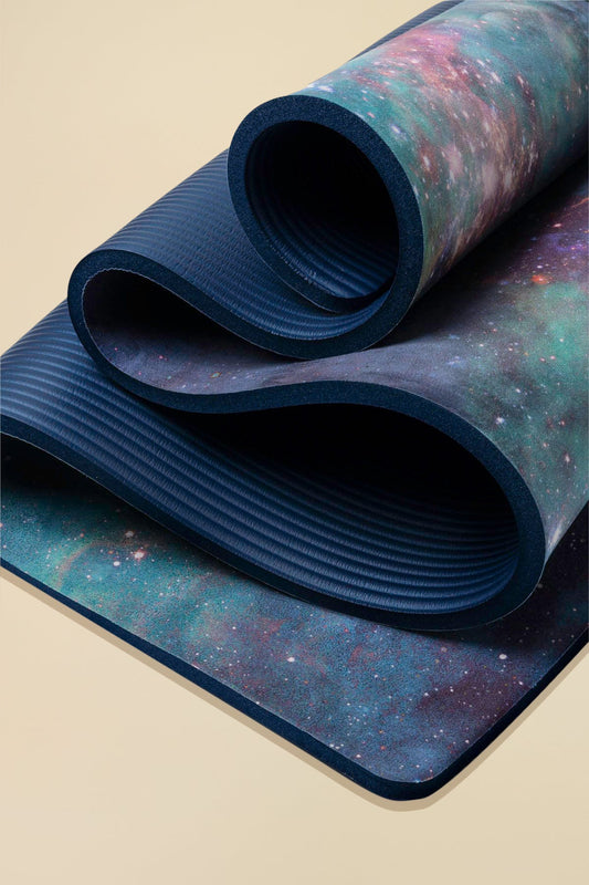 CloudCushion Vegan Suede Yoga Mat - Cool Cosmos 0.5" Thick
