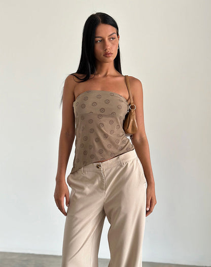 Bistara Top in Daisy Flock Light Brown