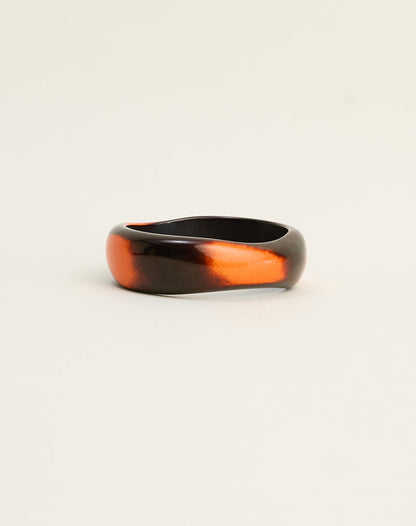 Black and Orange Wooden Bangle