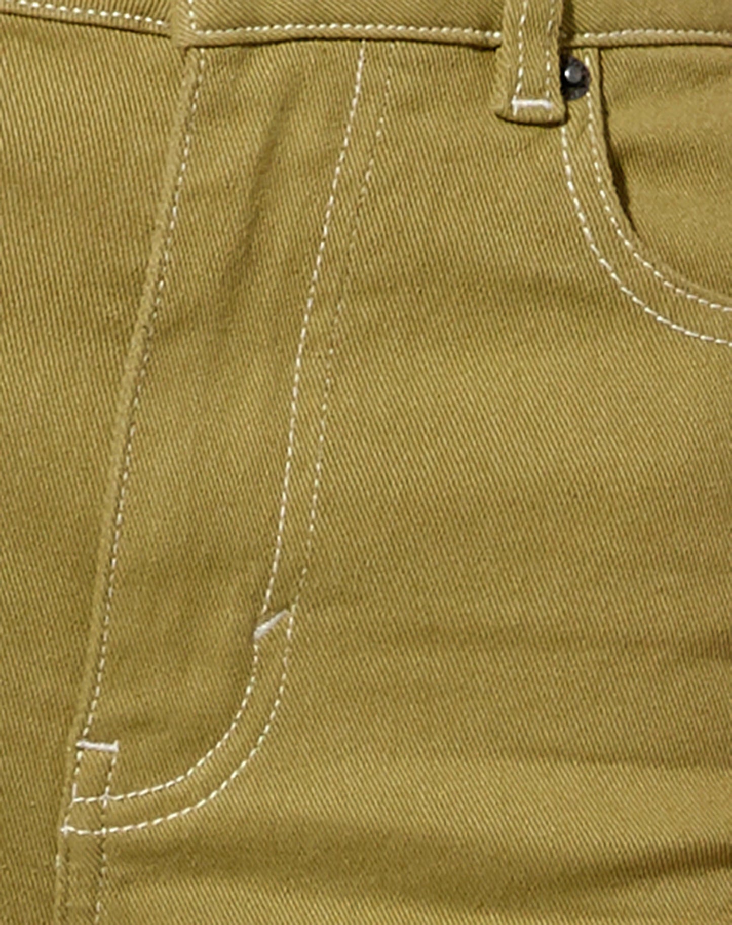 Bootleg Jeans in Green Moss