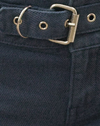 Buckle Flare Trouser in Air Force Blue