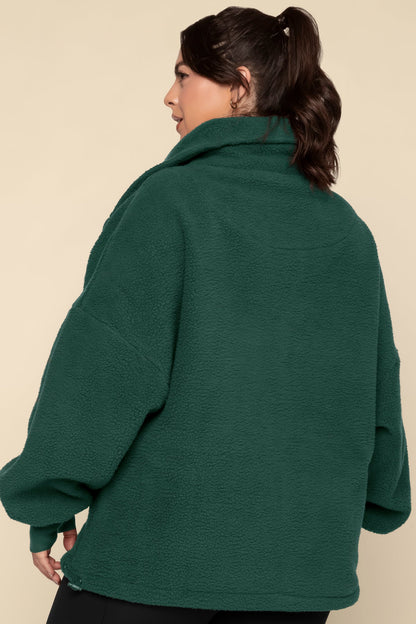 Big Hug Fleece Half Zip Sweater - Pine