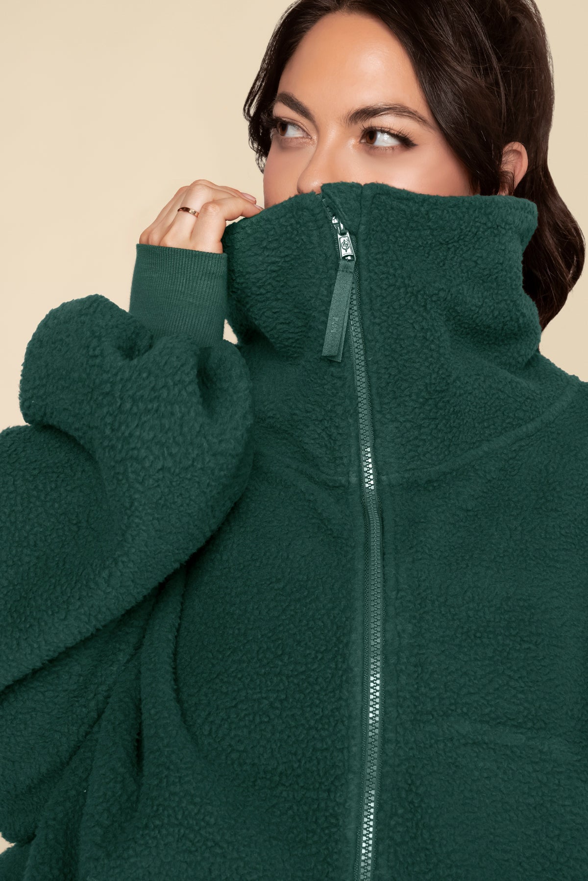 Big Hug Fleece Half Zip Sweater - Pine