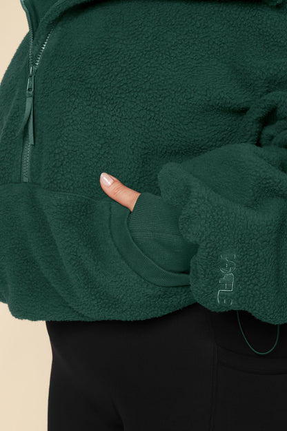 Big Hug Fleece Half Zip Sweater - Pine