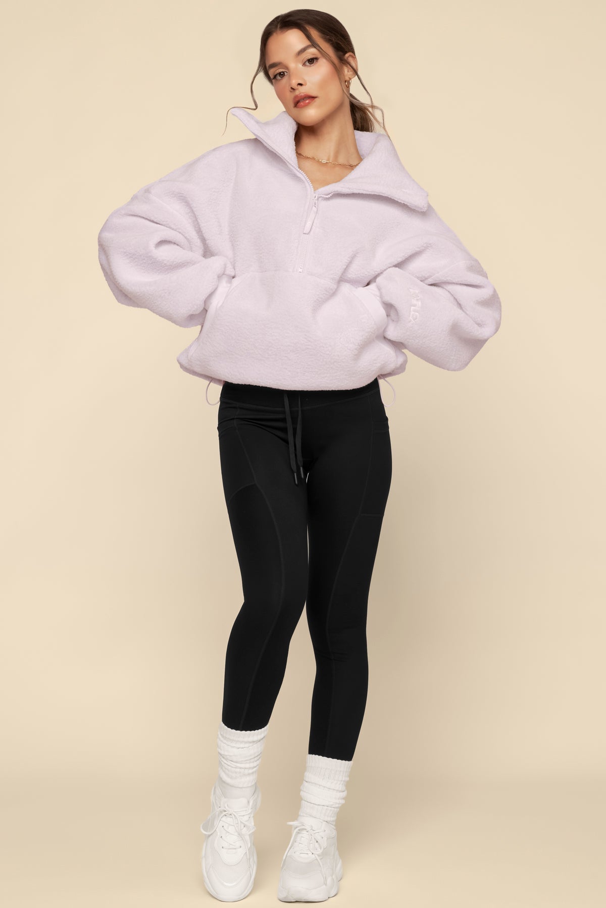 Big Hug Fleece Half Zip Sweater - Orchid Ice