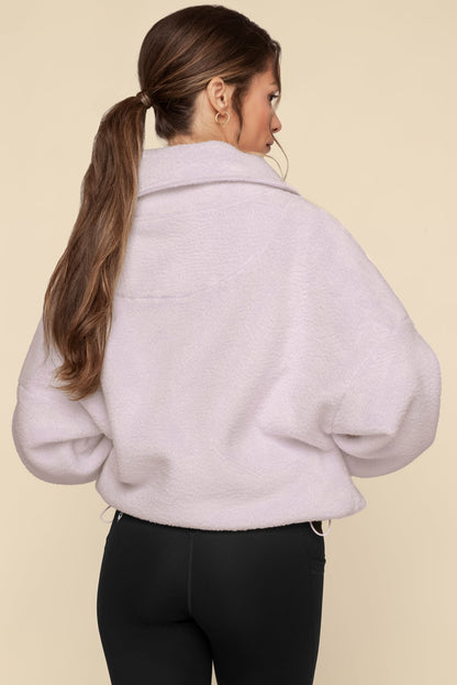 Big Hug Fleece Half Zip Sweater - Orchid Ice
