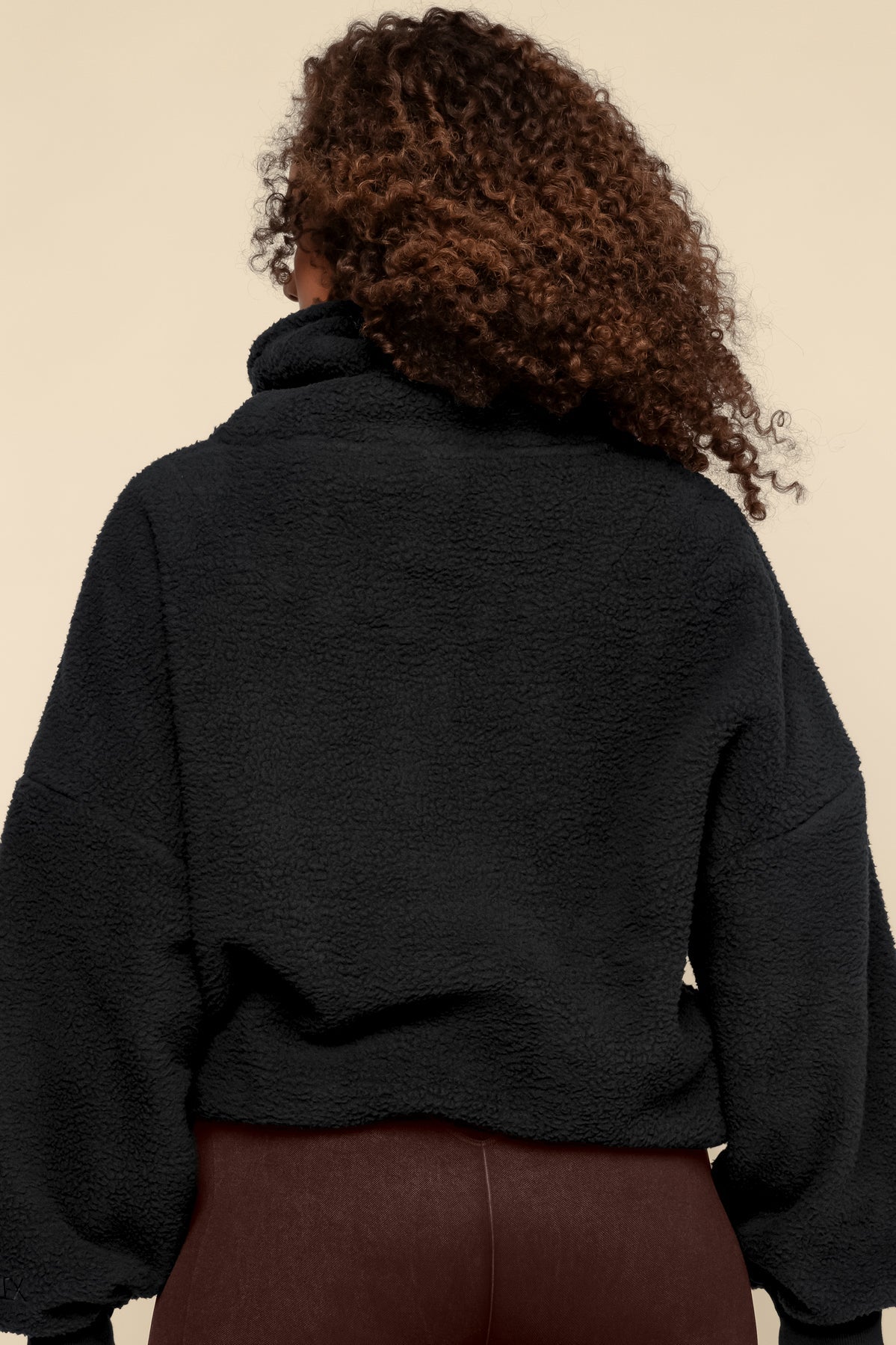 Big Hug Fleece Half Zip Sweater - Black